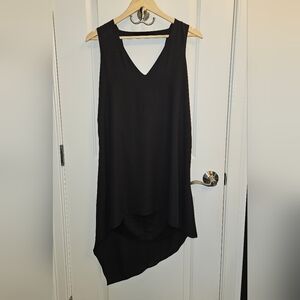 BCBGMaxAzria Black Sleeveless High Low Dress